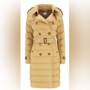Women's coat Ski  Burberry Tan Puffer Coat NWT XL